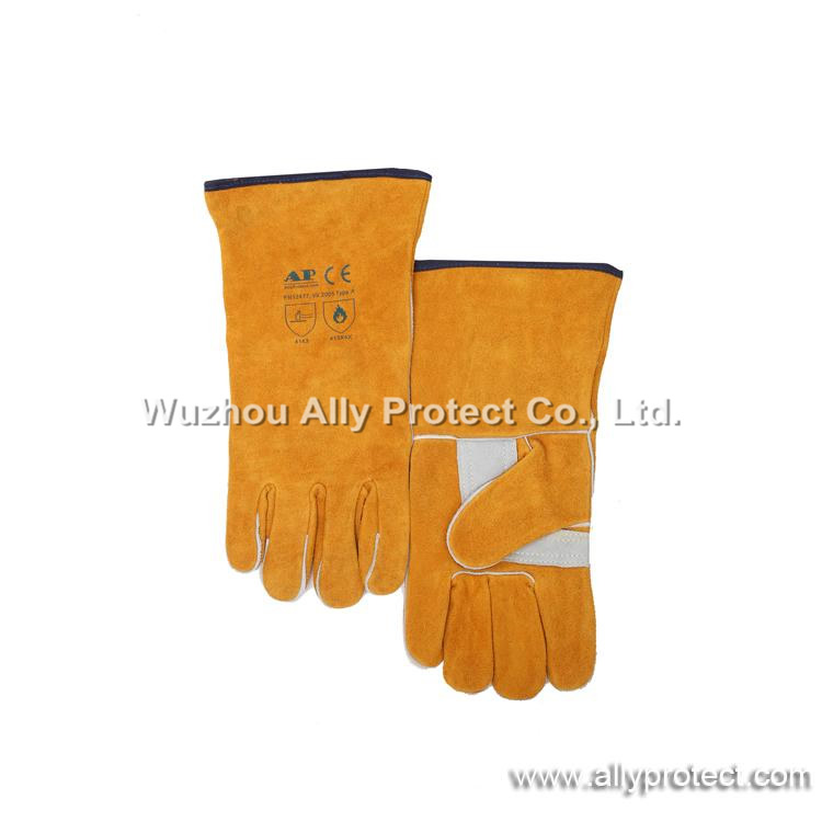 AP-2008 Golden Patched Palm Welding Gloves